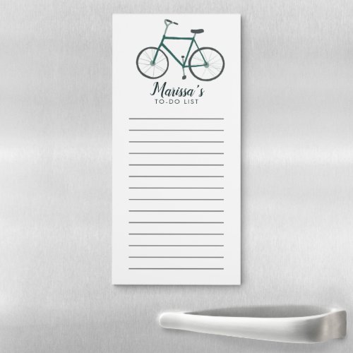 Cute Bicycle Custom Grocery Shopping To_DO List Magnetic Notepad