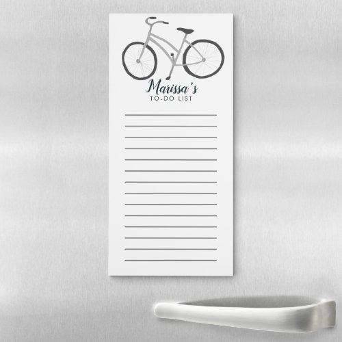 Cute Bicycle Custom Grocery Shopping To_DO List Magnetic Notepad