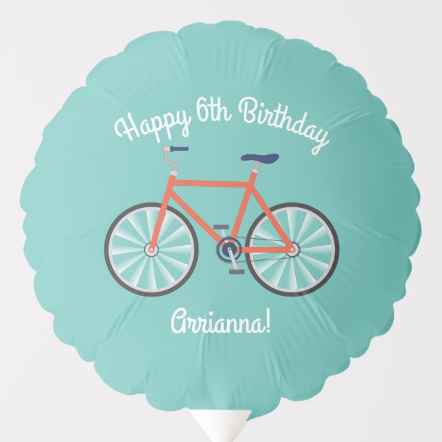 Cute Bicycle Kids Bike Birthday Party Cycling Balloon (Front)