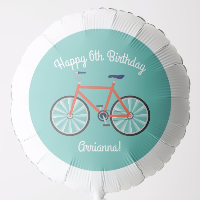 Cute Bicycle Kids Bike Birthday Party Cycling Balloon (Front)