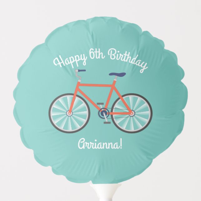 Cute Bicycle Kids Bike Birthday Party Cycling Balloon (Front)