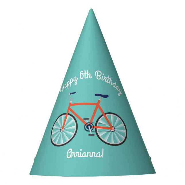 Cute Bicycle Kids Bike Birthday Party Cycling Hat (Front)