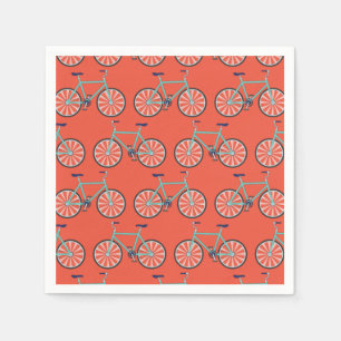 Cute Bicycle Kids Bike Birthday Party Cycling Napkins