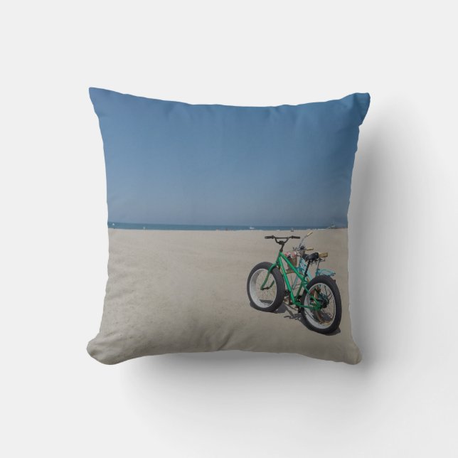 Cute Bicycle Pillow! Throw Pillow (Front)