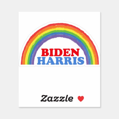Cute Biden Harris Rainbow Political Sticker