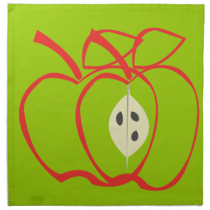 Cute Big Apple Pattern Designs Cloth Napkin