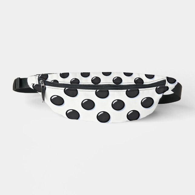 Cute Big Black Polka Dots Fanny Pack (Front)