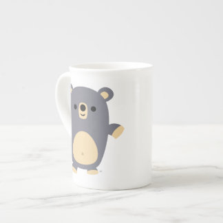 Cute Big Blue Cartoon Bear Bone China Mug