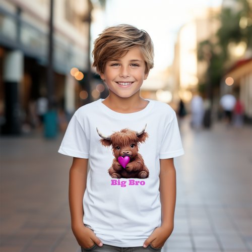 Cute Big Brother Pink Baby Cow T_Shirt