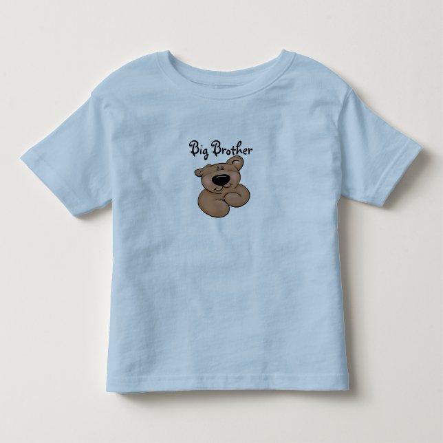 Cute Big Brother Teddy Bear Toddler T-shirt (Front)
