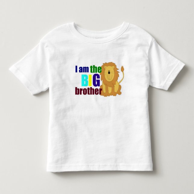 Cute Big Brother with Lion Toddler  T-Shirt (Front)