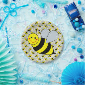 Cute Big Bumble Bee Paper Plates (Party)