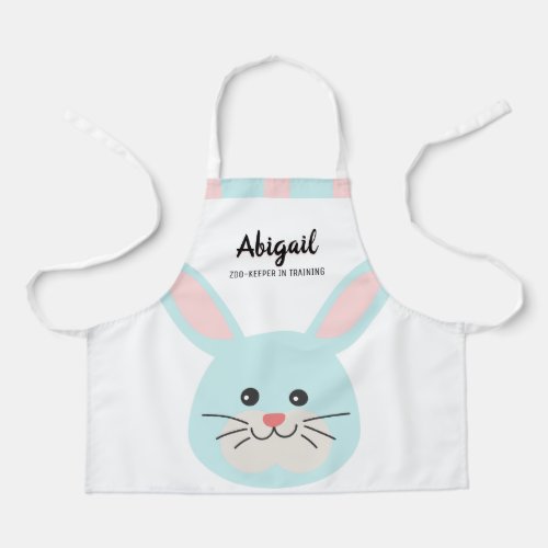 Cute BIG Cartoon Bunny Zoo Keeper in Training Apron