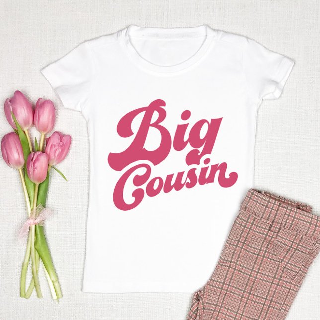 Cute Big Cousin | Pink Matching Family Baby T-Shirt (Creator Uploaded)