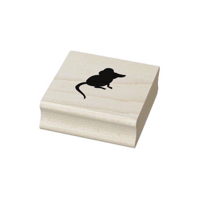 Cute Big Eared Mouse Rubber Stamp (Stamp)