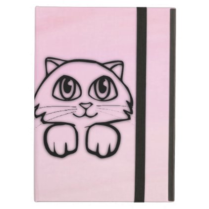 Cute Big Eyed Cat Pink Case For iPad Air