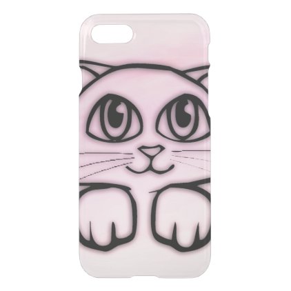 Cute Big Eyed Cat Pink iPhone 8/7 Case