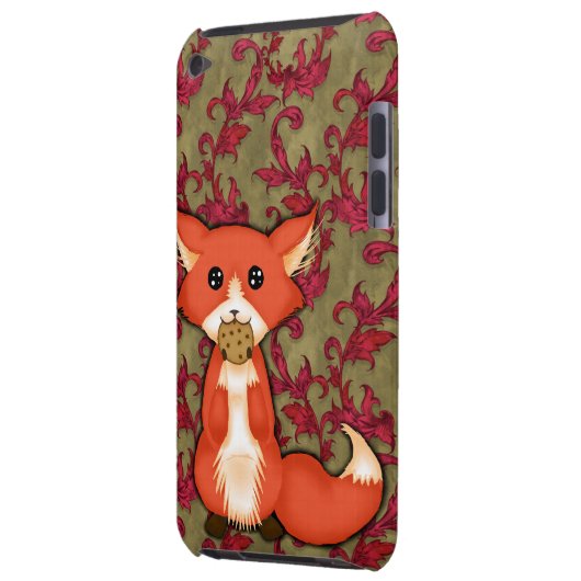 Cute Big Eyed Fox Eating A Cookie iPod Touch Case-Mate Case (Back Left)