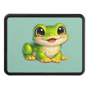 Cute Big-Eyed Frog Kawaii Animal Design Hitch Cover