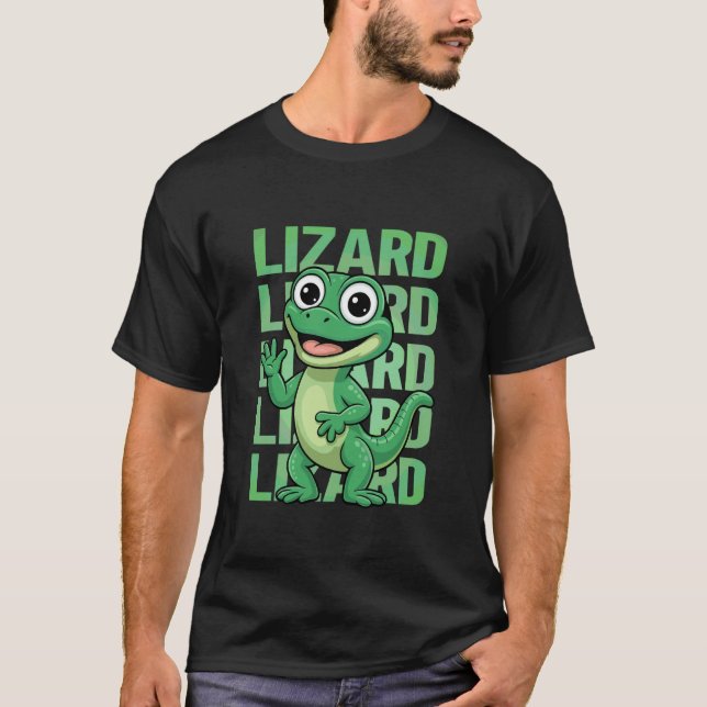 Cute Big Eyed Lizard T-Shirt (Front)