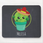 Cute Big-Eyed Smiling Cactus in Red Sombrero