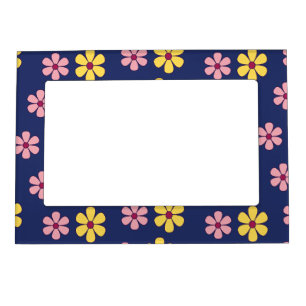Cute big flowers magnetic frame