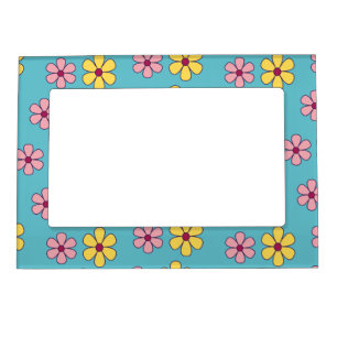 Cute big flowers magnetic frame