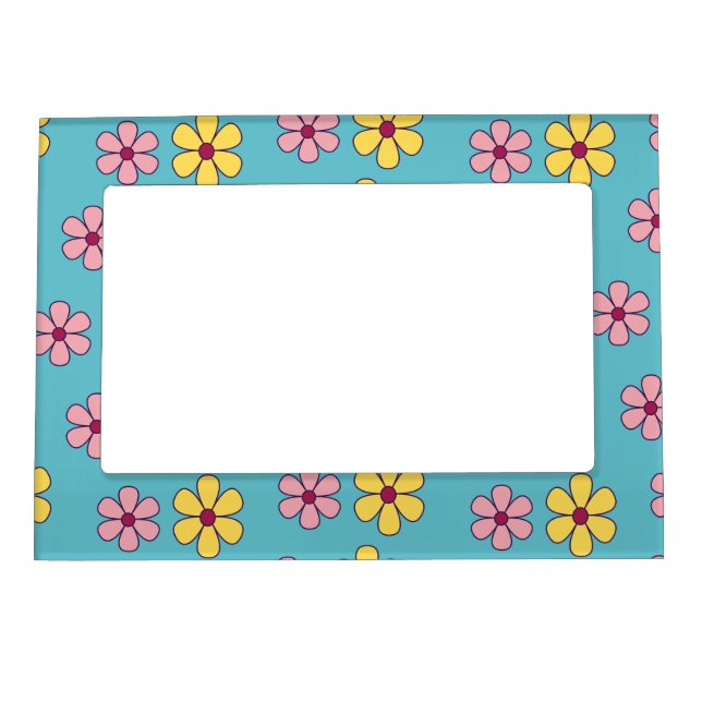 Cute big flowers magnetic frame (Front)
