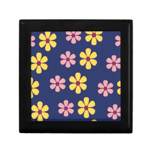 Cute big flowers pattern gift box