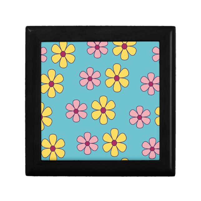 Cute big flowers pattern gift box (Front)