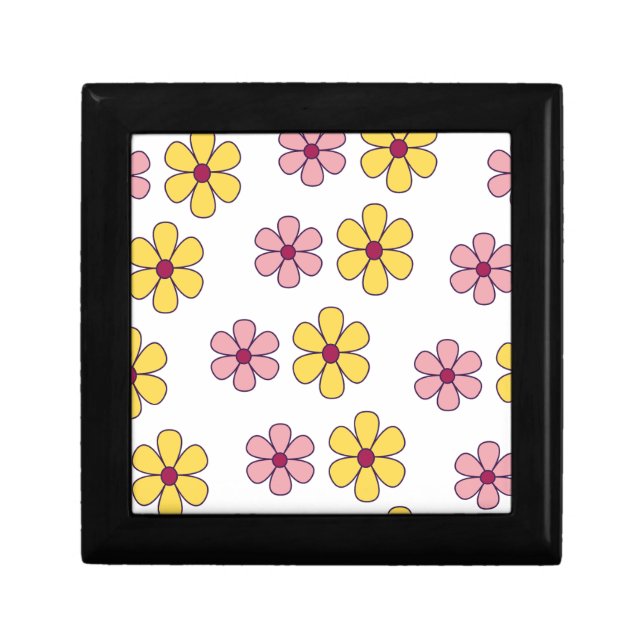 Cute big flowers pattern gift box (Front)