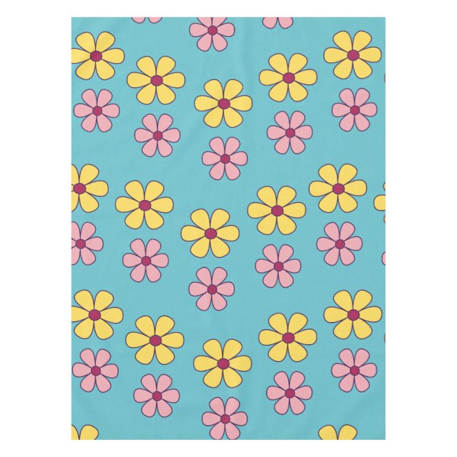 Cute big flowers tablecloth (Front)