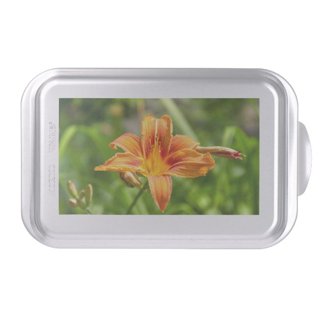 Cute big Lily flower photo Cake Pan (Front)