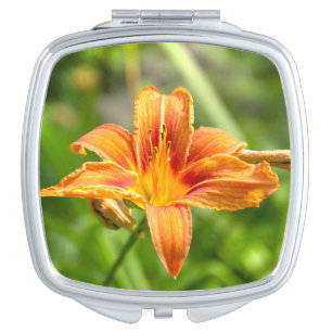 Cute big Lily flower photo Compact Mirror