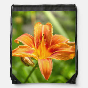 Cute big Lily flower photo Drawstring Bag