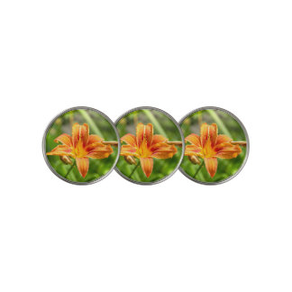 Cute big Lily flower photo Golf Ball Marker
