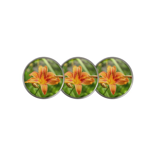 Cute big Lily flower photo Golf Ball Marker (3 Up)