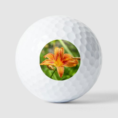 Cute big Lily flower photo Golf Balls