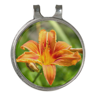 Cute big Lily flower photo Golf Hat Clip