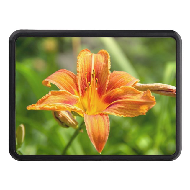 Cute big Lily flower photo Hitch Cover (Front)