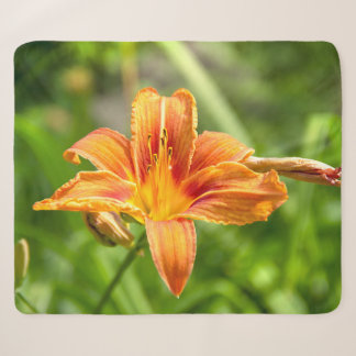 Cute big Lily flower photo Sherpa Blanket
