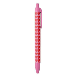 Cute Big Red Hearts pink pattern Pen