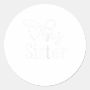 Cute Big Sister Classic Round Sticker