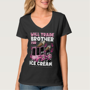 Cute Big Sister Ice Cream Truck  Quote Matching T-Shirt