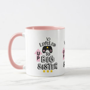 Cute big Sister level word art Mug