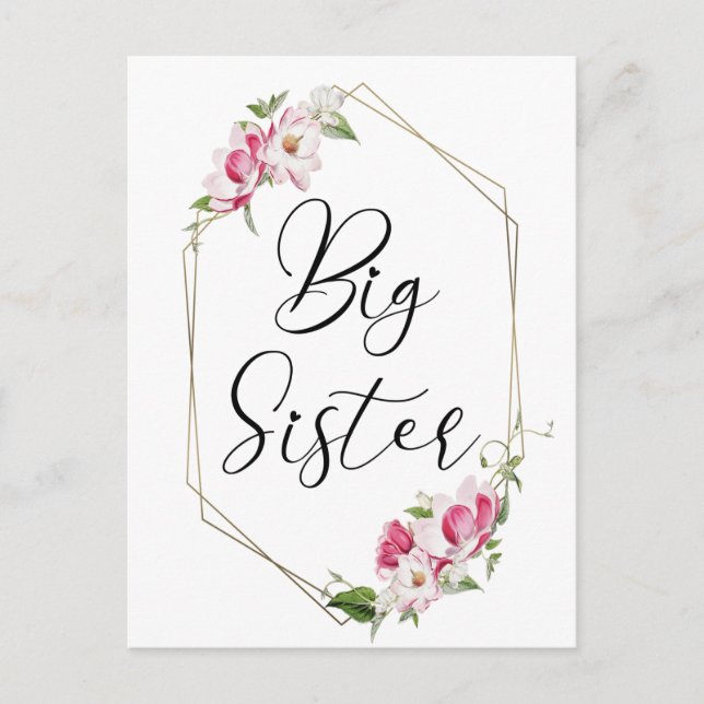 Cute Big Sister Postcard (Front)
