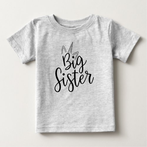 Cute big sister Unicorn sisterhood Baby T_Shirt