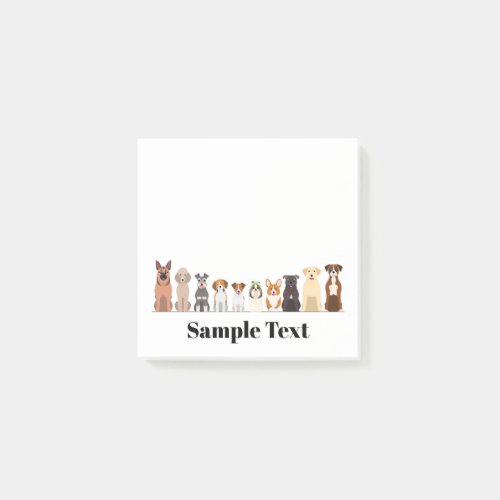 cute bigsmall dogs design post it post_it notes