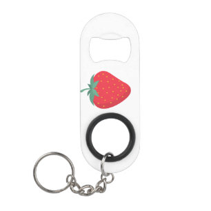 Cute Big Strawberry Keychain Bottle Opener