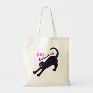 Cute Big Stretch Black Cat - For Cat Lovers Tote Bag